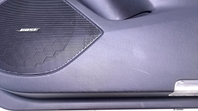 Door trim card front right Mazda 6 13-15 Touring black with beige insert leather, armrest black leather, BOSE, chrome insert, armrest dented, dent, scratches, abrasions