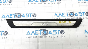 Door sill trim front left Jeep Grand Cherokee WK2 11-21 black with chrome, scratches, corrosion
