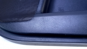 Door trim card front right Toyota Highlander 17-19 black, armrest black leather, insert dark red, gray molding structure, scratches, pokes, abrasions