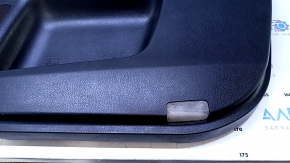 Door trim card front right Toyota Highlander 17-19 black, armrest black leather, insert dark red, gray molding structure, scratches, pokes, abrasions