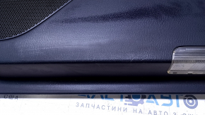 Door trim card front right Mazda 6 16-17 black with black insert leather, armrest black leather, chrome insert, scratches, dents, abrasions