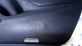 Door trim card front right Mazda 6 16-17 black with black insert leather, armrest black leather, chrome insert, scratches, dents, abrasions