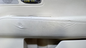 Door trim card front right Lexus RX350 RX450h 10-15 beige with beige insert leather, armrest beige leather, scratches, abrasions, dents, pokes, scuffs, armrest for re-upholstery