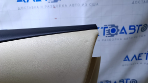 Door trim card front right Lexus RX350 RX450h 10-15 beige with beige insert leather, armrest beige leather, scratches, abrasions, dents, pokes, scuffs, armrest for re-upholstery