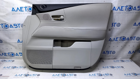 Door trim card front right Lexus RX350 RX450h 10-15 gray with gray insert leather, armrest gray leather, scuffs, bumps, abrasions, for dry cleaning