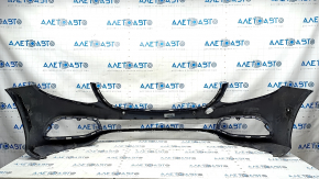 Bare front bumper Mercedes W213 E 300/350/400/450 17-20 for parking sensors, blue, broken fasteners, scratches, tear