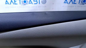 Door trim card front right Lexus RX350 RX450h 10-15 gray with gray insert leather, armrest gray leather, bumps, abrasions, dents