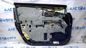 Door trim card front right Lexus RX350 RX450h 10-15 black with black insert leather, armrest black leather, scuff, bumps