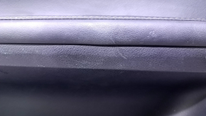 Door trim card front right Lexus ES300h ES350 13-18 black with black insert leather, armrest black leather, molding under wood gloss, scratches, scuffs, abrasions