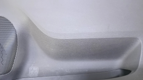 Door trim card front right Toyota Sienna 11-12 gray with beige insert plastic, armrest beige leather, plastic turned white, scuffs, scratches