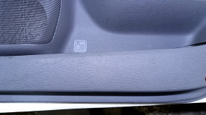 Door trim card front right Toyota Sienna 11-12 gray with beige insert plastic, armrest beige leather, scuffs, scratches