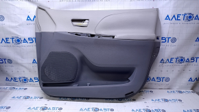 Door trim card front right Toyota Sienna 11-12 gray with beige insert plastic, armrest beige leather, no backlight, scuffs, scratches