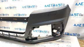 Bare front bumper Audi Q7 16-19 S-line without parking sensors under the washer, dented