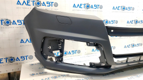 Bare front bumper Audi Q7 16-19 S-line without parking sensors under the washer, dented