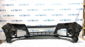 Bare front bumper Audi Q7 16-19 S-line without parking sensors under the washer, dented