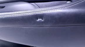 Door trim card front right Nissan Murano z52 15-17 black with black insert leather, armrest black leather, molding gray gloss, scratches, bumps, dents abrasions