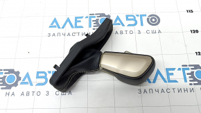 Gear knob Jeep Grand Cherokee WK2 17 - beige, black leather, worn, scratches