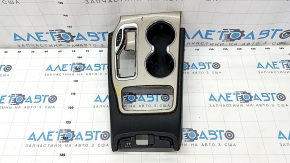 Center console trim with cup holders Jeep Grand Cherokee WK2 17- beige, scratches, chrome peeling