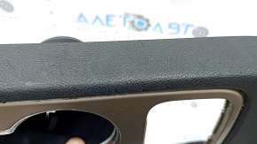 Center console trim with cup holders Jeep Grand Cherokee WK2 17- beige, scratches, chrome peeling