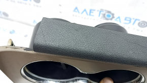 Center console trim with cup holders Jeep Grand Cherokee WK2 17- beige, scratches, chrome peeling