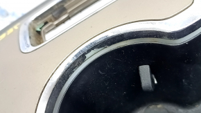 Center console trim with cup holders Jeep Grand Cherokee WK2 17- beige, scratches, chrome peeling