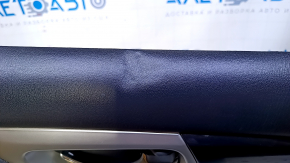 Door trim card front right Nissan Pathfinder 13-20 black with black insert cloth, armrest black cloth, molding black gloss, without backlight, scratches, abrasions, dents