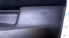 Door trim card front right Nissan Pathfinder 13-20 black with black insert cloth, armrest black cloth, molding black gloss, without backlight, scratches, abrasions, dents