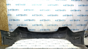 Rear bumper bare Lincoln MKZ 17-20 upper part, for 4 parking sensors, black G1, broken mount, bent