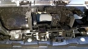 Door trim card front right Mazda CX-9 16- black with black insert leather, armrest black leather, molding gray structure, abrasions, scratches, scuffs, for dry cleaning, broken fasteners
