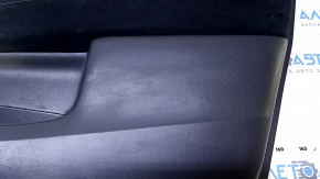 Door trim card front right Nissan Pathfinder 13-20 black with black insert cloth, armrest black cloth, molding black gloss, without backlight, scuffs, scratches, abrasions, dents