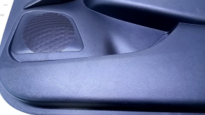 Door trim card front right Nissan Murano z52 15-17 black with black insert leather, armrest black leather, molding gray gloss, scratches, scuffs, bumps, dents, scratches, abrasions