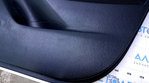 Door trim card front right Mazda 3 14-18 BM black with black insert cloth, molding black gloss, armrest black leather, BOSE, dent, scratches, abrasions, scuffs, broken fasteners