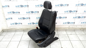 Driver's seat Jeep Grand Cherokee WK2 16-17 without airbag, electric, black leather, rusty at the bottom, dented, scratches, cracks, broken side pad fastener