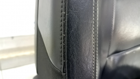 Driver's seat Jeep Grand Cherokee WK2 16-17 without airbag, electric, black leather, rusty at the bottom, dented, scratches, cracks, broken side pad fastener