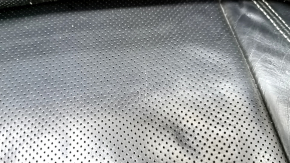 Driver's seat Jeep Grand Cherokee WK2 16-17 without airbag, electric, black leather, rusty at the bottom, dented, scratches, cracks, broken side pad fastener
