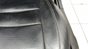 Driver's seat Jeep Grand Cherokee WK2 16-17 without airbag, electric, black leather, rusty at the bottom, dented, scratches, cracks, broken side pad fastener