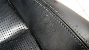 Passenger seat Jeep Grand Cherokee WK2 16-17 without airbag, electric, leather black, rusty at the bottom, dented, scratches, leather defect, for cleaning