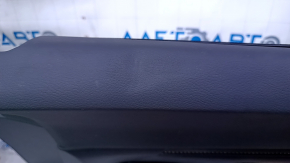 Door trim card front right Nissan Sentra 20- black with black insert leather, armrest black leather, scratches, abrasions, dent, for dry cleaning