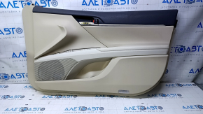 Door trim card front right Toyota Camry v70 18- beige with beige insert plastic, armrest rubber, scuffs, abrasions, dent
