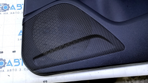 Door trim card front right Audi Q5 8R 09-17 black with black insert plastic, armrest rubber, molding dark wood gloss, dent, abrasions, scratches