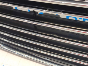 Grill radiator grill assembly with frame Ford Fusion mk5 17-18 chrome, melted plastic new analogue