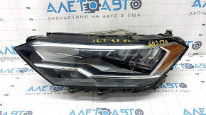 Headlight front left VW Jetta 19- assembled LED, sand