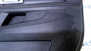 Door trim card front right GMC Terrain 12-17 black with black insert leather, armrest black leather, red stitching, scuffs, scratches