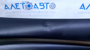Door trim card front right Nissan Murano z52 15-17 black with black insert leather, armrest black leather, molding gray gloss, dents, scratches, abrasions