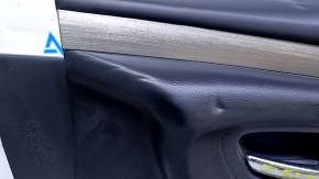 Door trim card front right Nissan Murano z52 15-17 black with black insert leather, armrest black leather, molding gray gloss, dents, scratches, abrasions