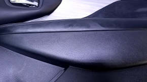 Door trim card front right Nissan Murano z52 15-17 black with black insert leather, armrest black leather, molding gray gloss, dents, scratches, abrasions