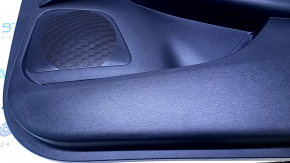 Door trim card front right Nissan Murano z52 15-17 black with black insert leather, armrest black leather, molding gray gloss, dents, scratches, abrasions