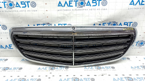 Radiator grill assembly grill Mercedes W213 E 300/350/400/450 17-20 without radar and camera, Luxury, sand, bumps
