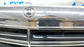 Radiator grill assembly grill Mercedes W213 E 300/350/400/450 17-20 without radar and camera, Luxury, sand, bumps