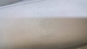 Door trim card front right Infiniti JX35 QX60 13- beige with beige insert leather, armrest beige leather, molding dark wood gloss, whitened plastic, scuffs, scratches